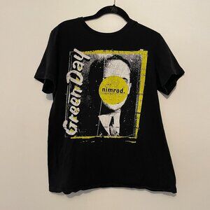 Green Day Men's Nimrod Album Medium Black Graphic T-Shirt 100% Cotton Band Album